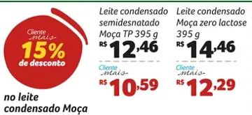 Leite condensado Moça Semidesnatado Zero Lactose