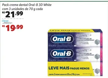 Creme dental Oral-B 3D White