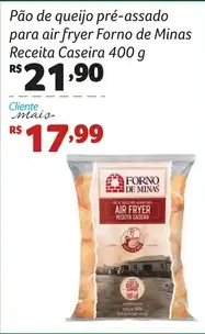 Pão de queijo Forno de Minas Pré-assado para air fryer
