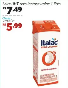 Leite Italac UHT Zero Lactose, Semidesnatado