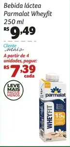 Bebida láctea Parmalat Wheyfit