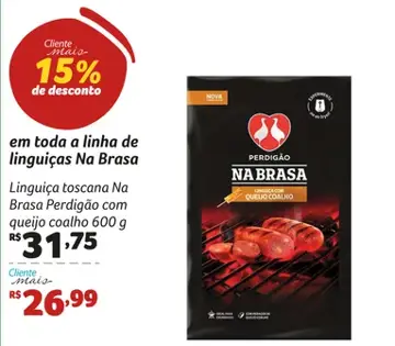 Linguiça Toscana Perdigão Com Queijo Coalho
