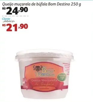 Queijo muçarela de búfala Bom Destino