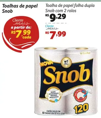 Toalha de papel Snob Folha dupla