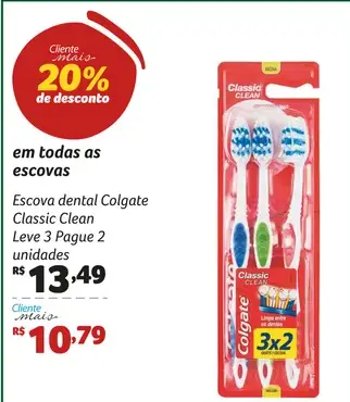 Escova dental Colgate Classic Clean