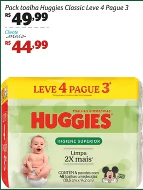 Toalhas umedecidas Huggies Classic
