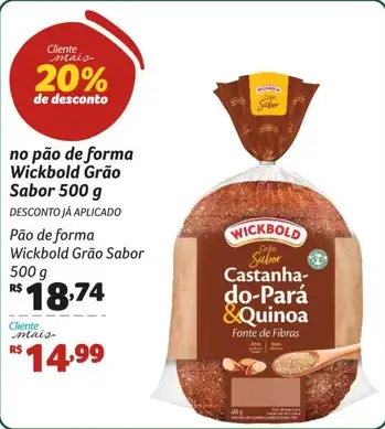 Pão de forma Wickbold Castanha-do-Pará & Quinoa