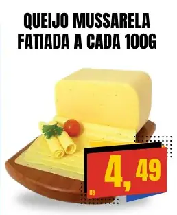 Queijo Mussarela Fatiada