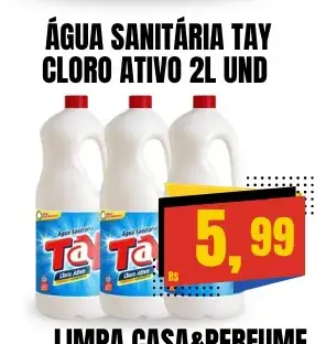Água sanitária Tay Cloro ativo
