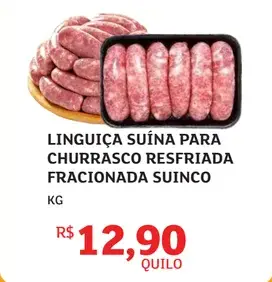 Linguiça Suína Suinco Para Churrasco