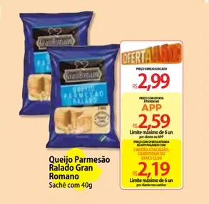 Queijo Parmesão Ralado Gran Romano