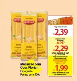 Macarrão Floriani Com Ovos Espaguete