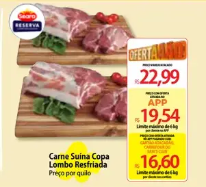 Carne Suína Copa Lombo Seara Resfriada