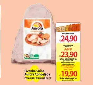 Picanha Suína Aurora Congelada