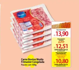 Carne Bovina Moída Frimaster Congelada