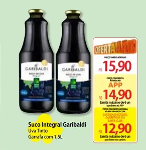 Suco Garibaldi Integral, Uva Tinto
