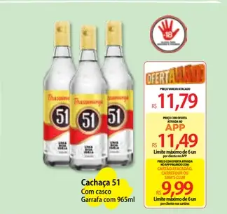 Cachaça 51 Com casco