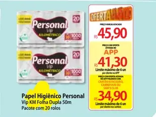 Papel Higiênico Personal Folha Dupla