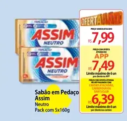Sabão em Pedaço Assim Neutro
