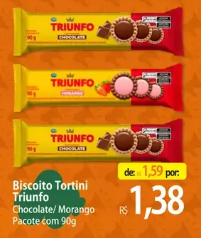 Biscoito Tortini Triunfo Morango
