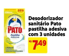 Desodorizador Sanitário Pato Pastilha adesiva