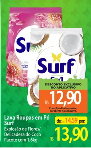 Lava Roupas em Pó Surf Explosão de Flores