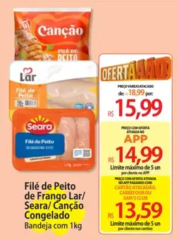 Filé de Peito de Frango Canção Congelado