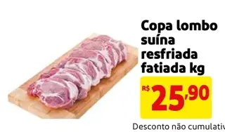 Copa Lombo Suína Resfriada Fatiada