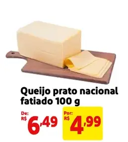Queijo prato Nacional fatiado