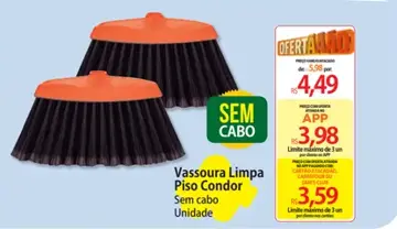 Vassoura Limpa Piso Condor Sem cabo