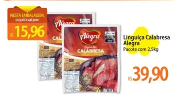 Linguiça Calabresa Alegra