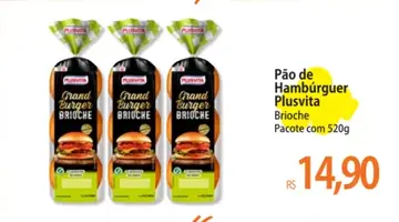 Pão de Hambúrguer Plusvita Brioche
