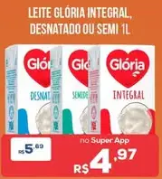 Leite Glória Desnatado