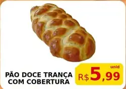 Pão Doce Trança Com Cobertura