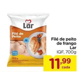 Filé de Peito de Frango Lar IQF