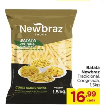 Batata Pré-Frita Newbraz Tradicional, Congelada