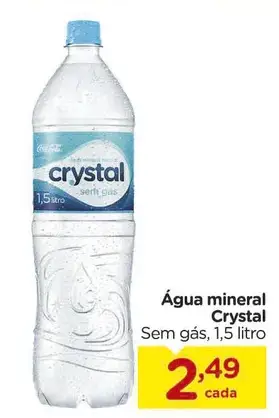 Água mineral Crystal Sem gás