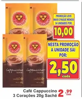 Café Cappuccino 3 Corações