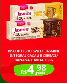 Biscoito Sou Sweet Jasmine Integral Banana e Aveia