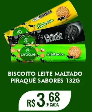 Biscoito Leite Maltado Piraquê Black