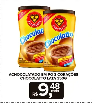 Achocolatado em pó 3 Corações Chocolatto