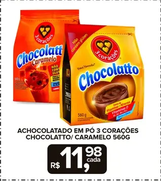 Achocolatado em pó 3 Corações Chocolatto