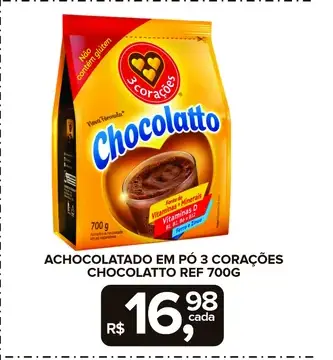 Achocolatado em pó 3 Corações Chocolatto