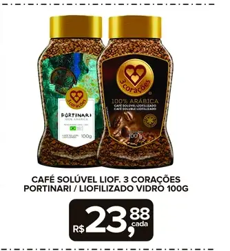 Café Solúvel 3 Corações Portinari