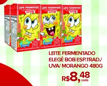 Leite fermentado Elegê Morango