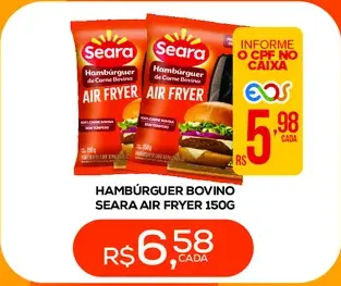 Hambúrguer Seara Bovino Air Fryer