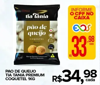Pão de queijo Tia Tania Premium Coquetel