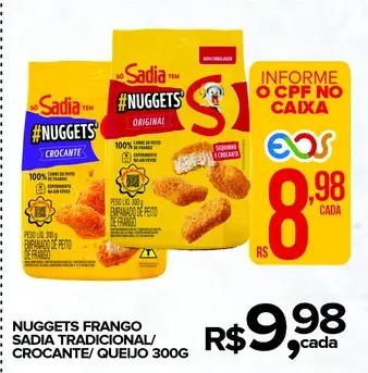 Nuggets de frango Sadia Queijo