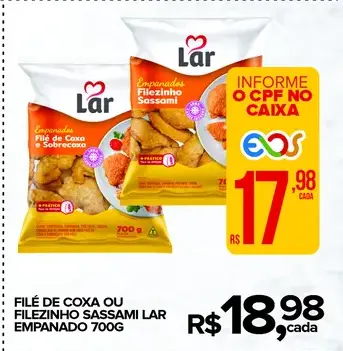Filé de Coxa Lar Empanado