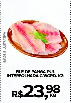 Filé de Panga Interfolhada Com Gordura